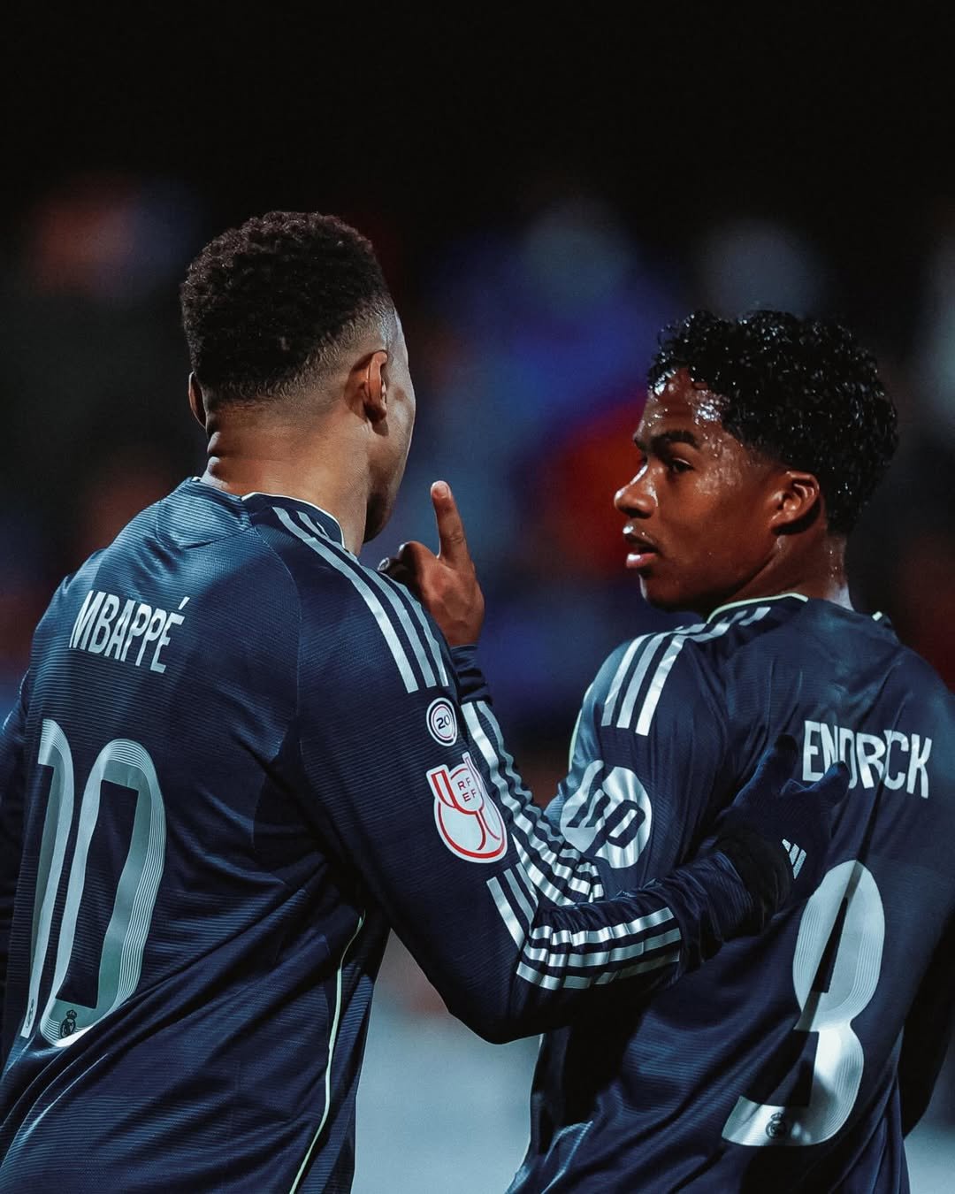 Endrick durante el partido de Copa del Rey ante el Talavera de la Reina, el que puede haber sido el último partido antes de su cesión al Lyon./ Vía: @realmadrid