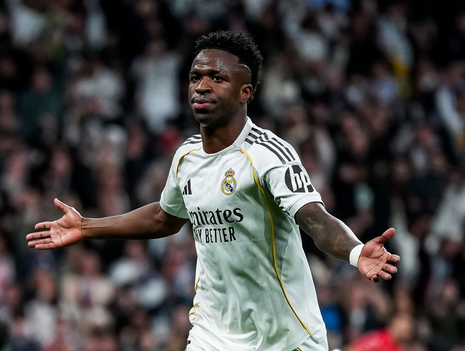 Celebracion de Vinicius JR gol al Rayo Vallecano