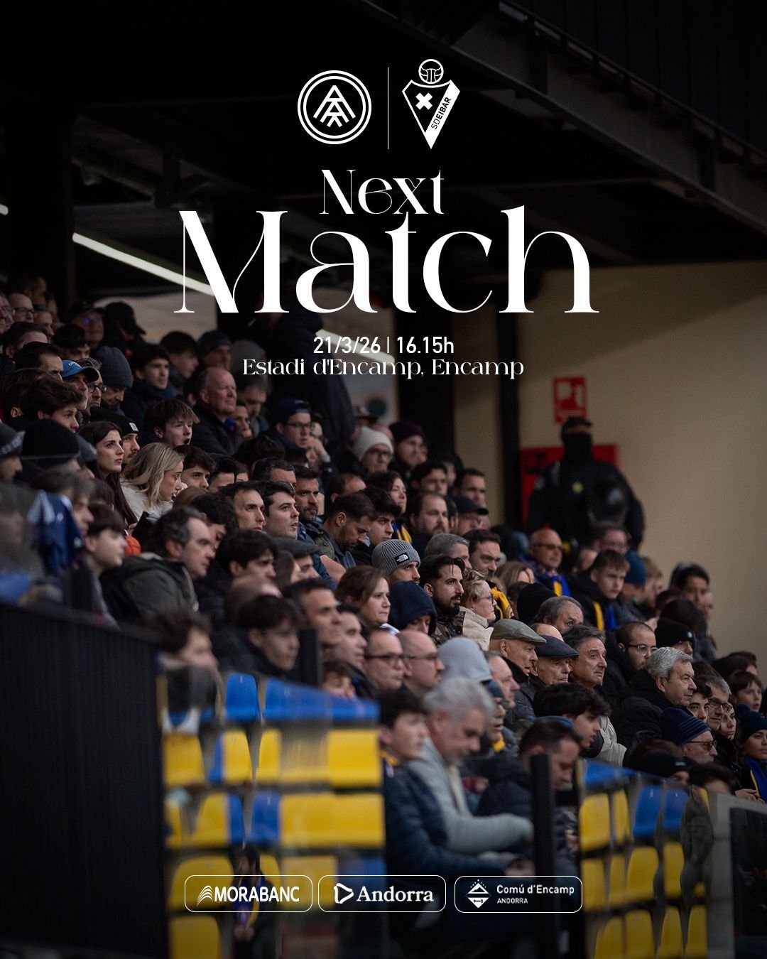 Anunciando el partido del sábado entre el FC Andorra vs SD Eibar