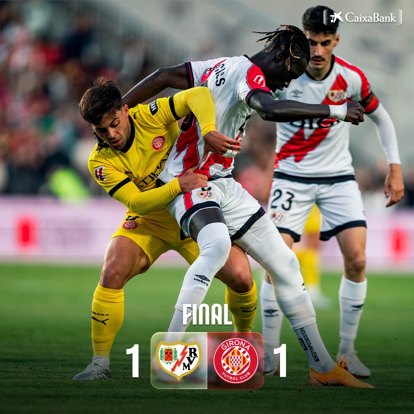 Resultado final entre el Rayo vs Girona (1-1)